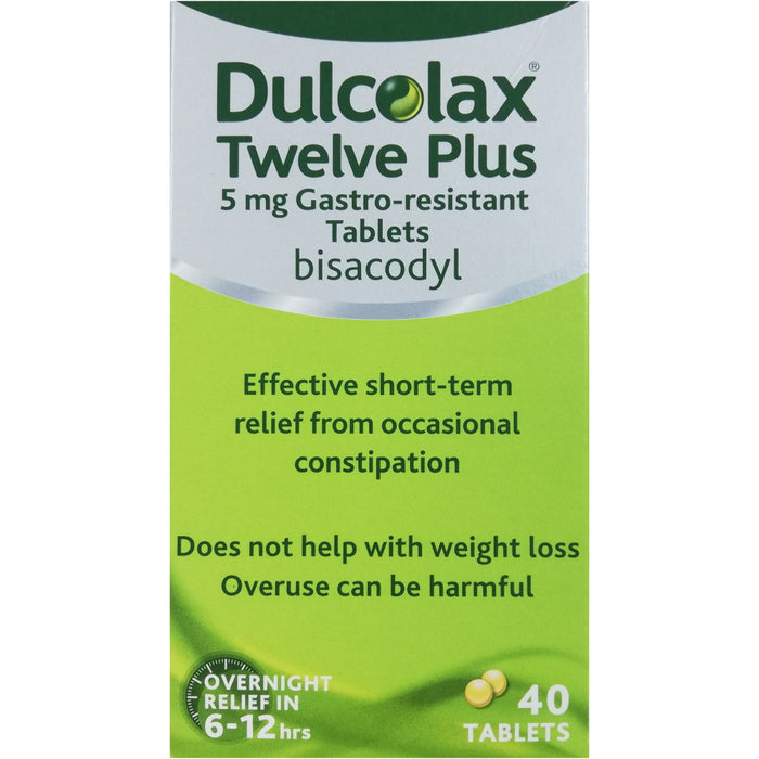 Dulcolax Twelve Plus 5mg Gastro-Resistant 40 Tablets