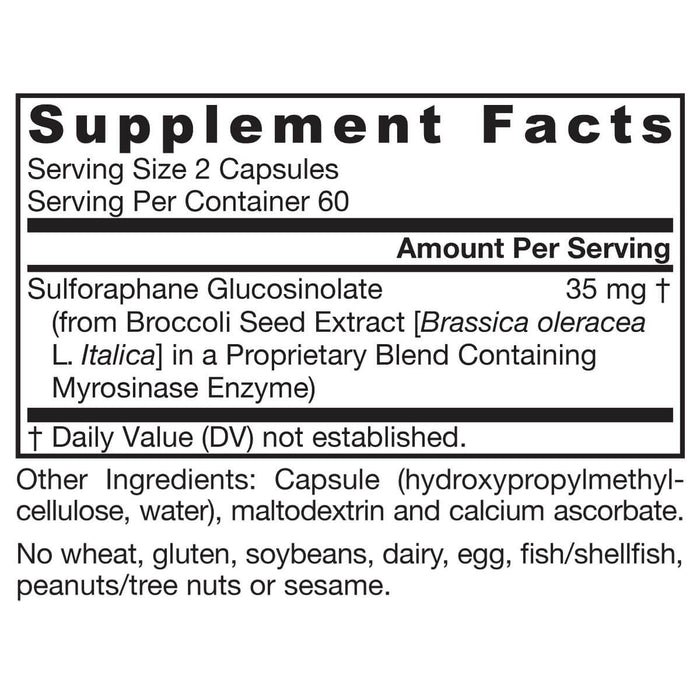 Jarrow Formulas BroccoMax (Broccoli Seed Extract) 120 Veggie Capsules | Premium Supplements at HealthPharm.co.uk