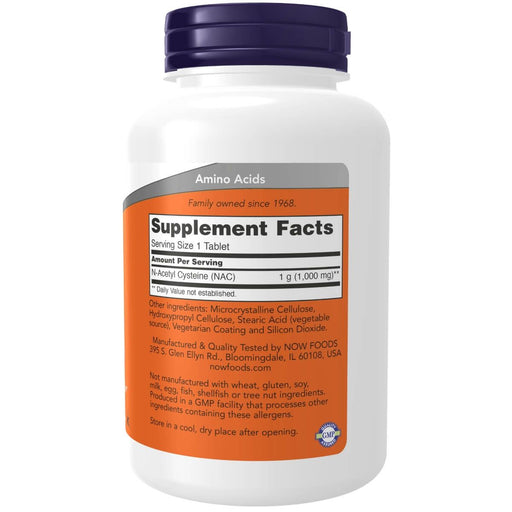 Now Foods N-Acetyl-Cysteine 1000mg 120 Tablets | Premium Supplements at HealthPharm.co.uk