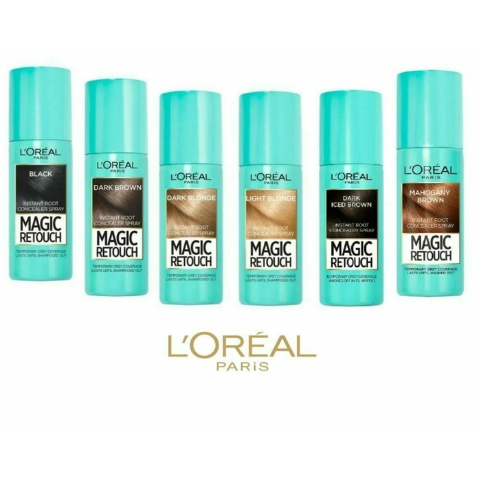 L'Oréal Magic Retouch Instant Root Concealer Spray, Idéal pour Retoucher la Repousse des Racines Grises, 75 ml, Couleur : Brun Doré