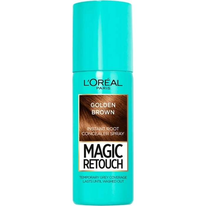 L'Oréal Magic Retouch Instant Root Concealer Spray, Ideal zum Auffrischen von grauem Wurzelwachstum, 75 ml, Farbe: Goldbraun