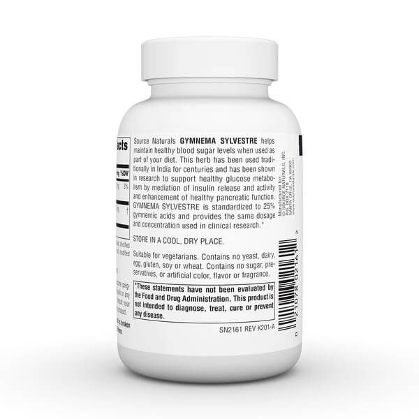 Source Naturals Gymnema Sylvestre 450mg 120 Tablets | Premium Supplements at HealthPharm.co.uk