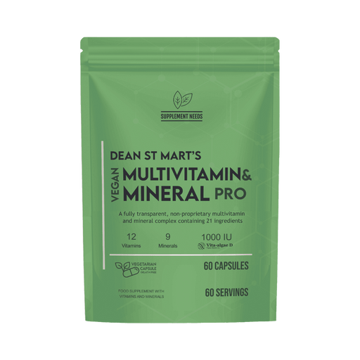 Supplement Needs Vegan Multivitamin and Mineral Pro 60 Caps 