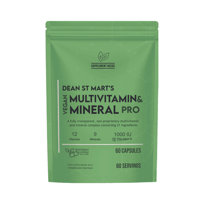 Supplement Needs Vegan Multivitamin and Mineral Pro 60 Caps 