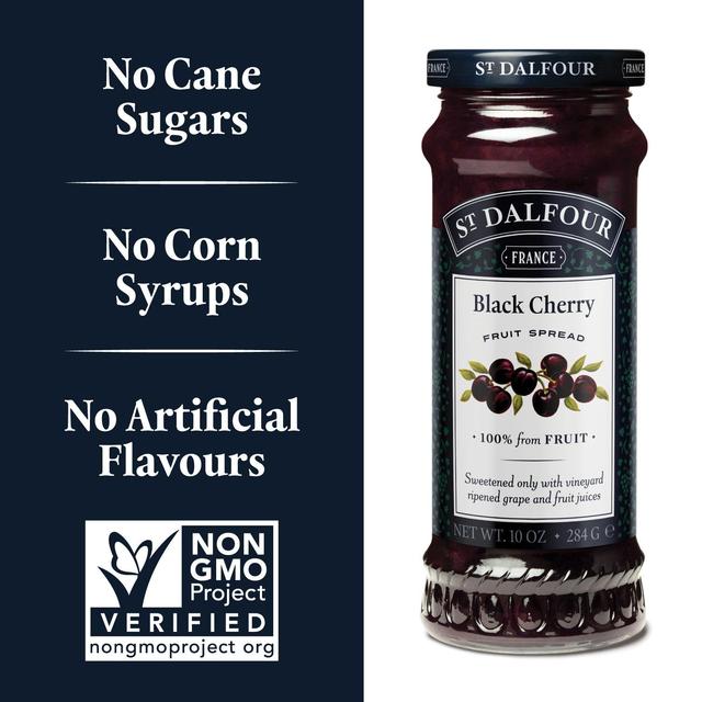 St. Dalfour Black Cherry High Fruit Content Spread 284g