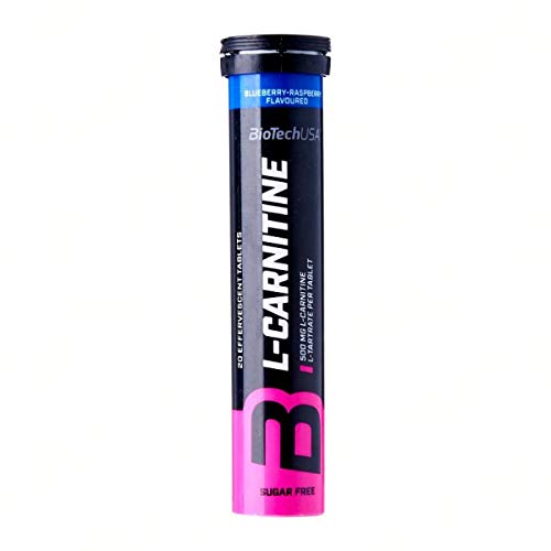 BioTechUSA L-Carnitine Effervescent, 500mg, Blueberry-Raspberry - 20 tabs