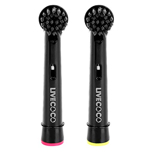 LiveCoco Recyclable Oral-B Compatible Toothbrush Heads with Charcoal Bristles | 2 Pack