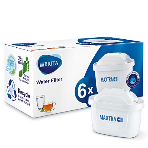 BRITA MAXTRA+ water filter cartridges compatible with all jugs for chlorine and limescale reduction 6 pack