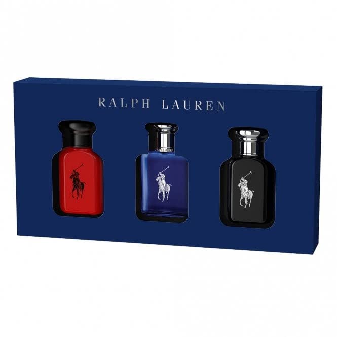 Polo Ralph Lauren 3 Piece Gift Set: Eau De Toilette Blue 40ml - Eau De Toilette Black 40ml - Eau De Toilette Red 40ml