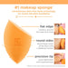 Real Techniques Miracle Complexion Makeup Sponge for full cover foundation (Packaging and Colour May Vary) Orange