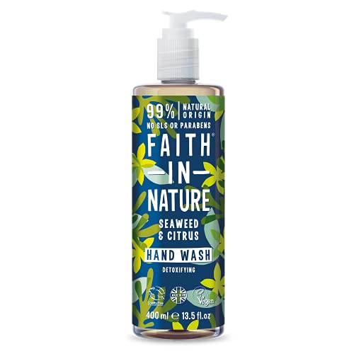 Faith In Nature Natural Seaweed and Citrus Hand Wash Detoxifying Vegan and Cruelty Free No SLS or Parabens 400 ml