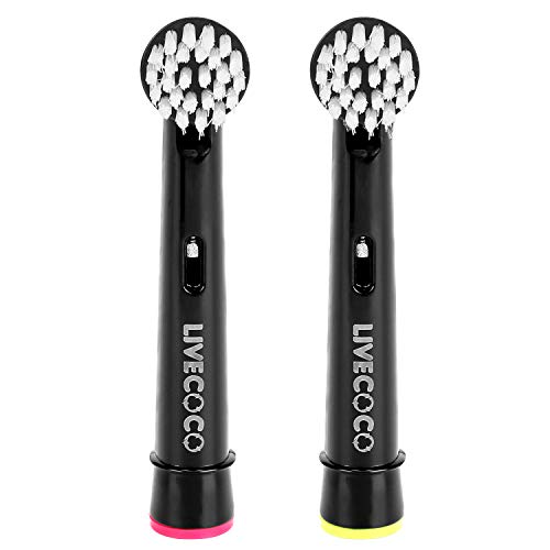 LiveCoco Recyclable Oral-B Compatible Toothbrush Heads with Soft Bristles | 2 Pack