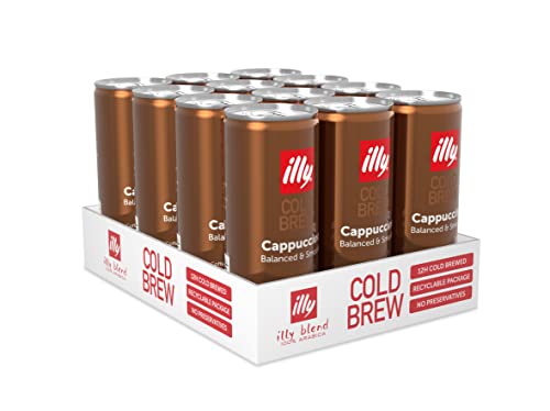 illy Ready To Drink Coffee – Cappuccino Cold Brew Cans - Notes Of Milk &  Chocolate - 100% Arabica Coffee - Smooth & Refreshing Taste - Convenient