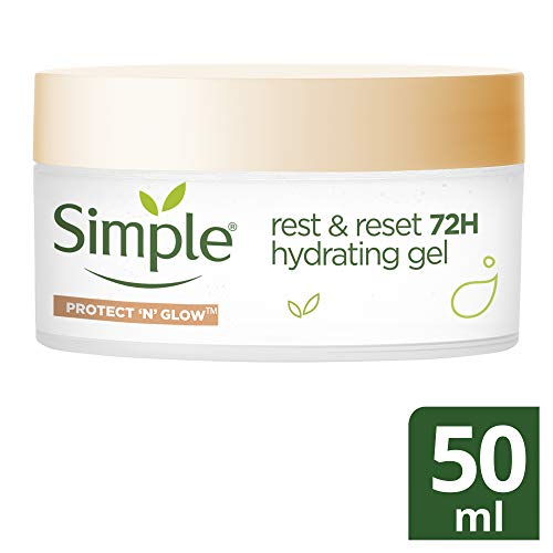 Simple Protect 'N' Glow Rest and Reset 72 Hour Hydrating Gel to Enhance Glowing Skin 50 ml