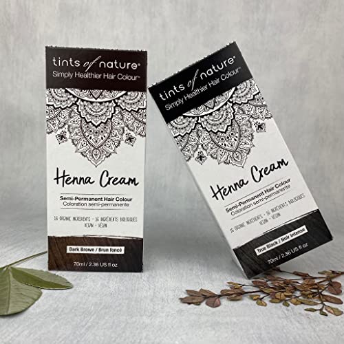 Tints of Nature Henna Cream Hair Colour Natural and Organic Semi-Permanent 1 x 70ml - True Black