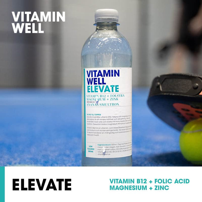 Vitamin Well Elevate 12x500ml Pineapple & Wild Strawberry