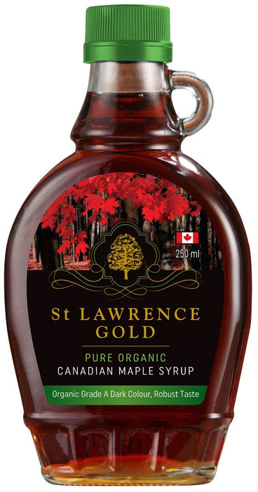 St Lawrence Gold Org Grade A Dark Colour Robust Taste Maple 250ml