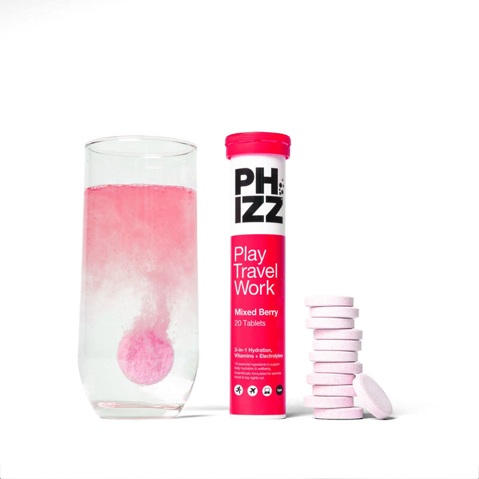 Phizz 2-in-1 Multivitamin & Rehydration Electrolyte Effervescent  12x20Tabs Mixed Berry 