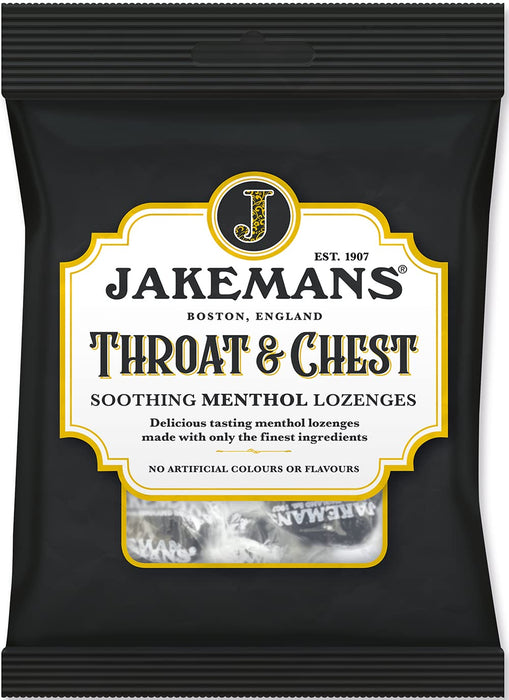 Jakemans Throat & Chest Soothing Menthol Lozenges 160g