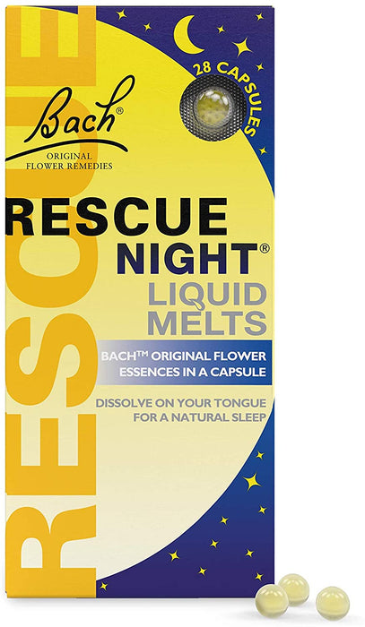 Bach Rescue Night Liquid Melts 28 Capsules 1.8g Bach