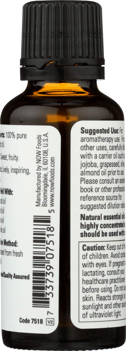 NOW Foods Essential Oil, Bergamot Oil - 30 ml.