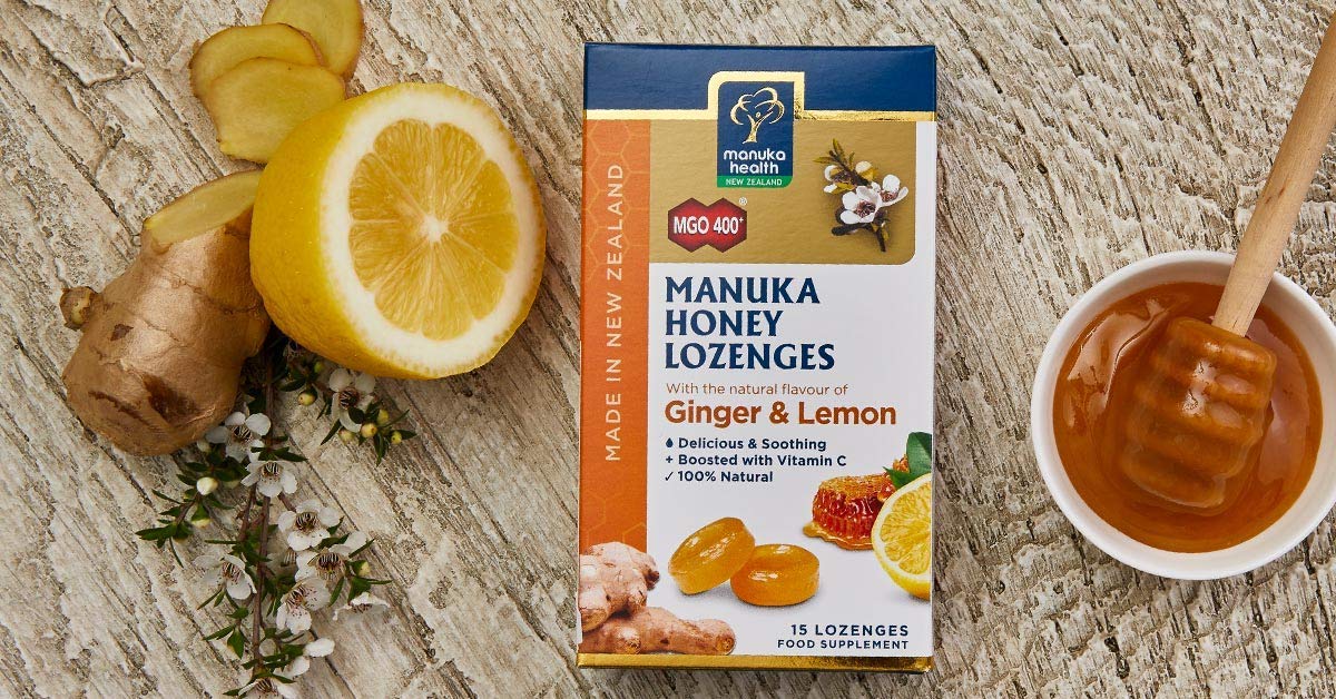 Manuka MGO 400+ Manuka Honey Drops with Ginger & Lemon 65gm-15'