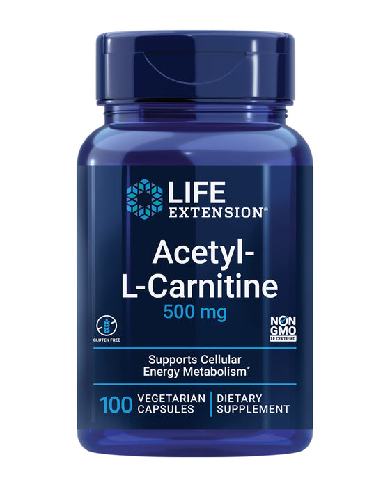 Life Extension Acetyl-L-Carnitine, 500mg - 100 vcaps