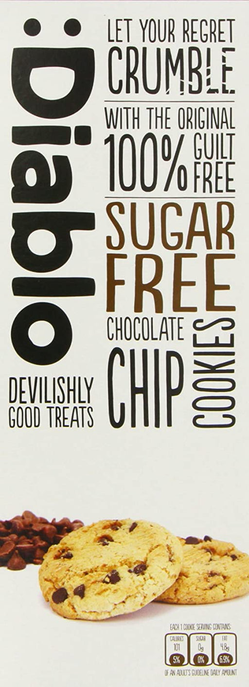 Diablo Sugar Free Chocolate Chip Cookies 130g