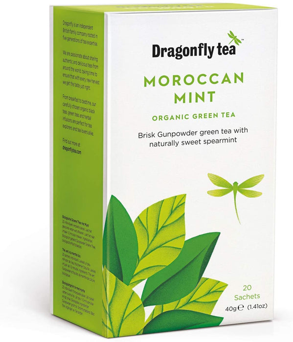 Dragonfly Tea Moroccan Mint Organic Green Tea 20 Sachets 40g