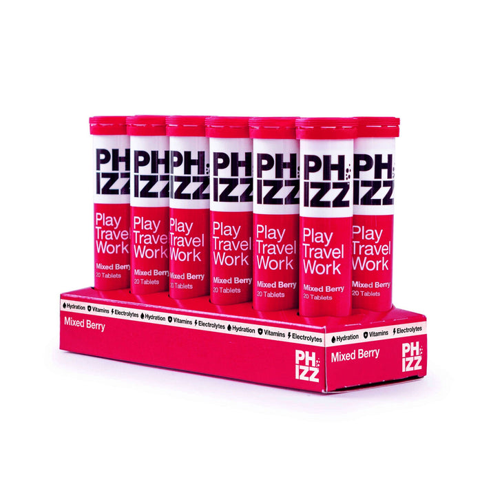 Phizz 2-in-1 Multivitamin & Rehydration Electrolyte Effervescent 12x20 Tabs Mixed Berry