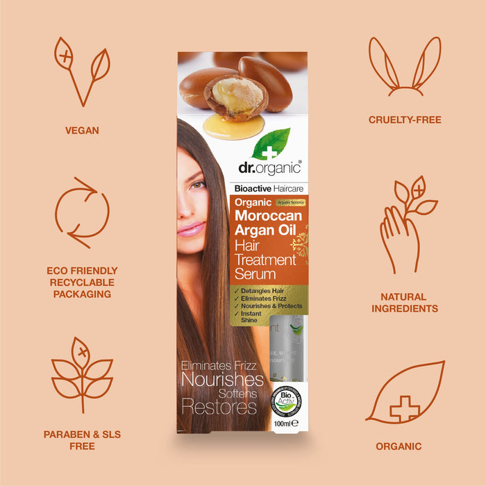 Dr Organic Moroccan Argan Oil Hair Serum 100ml