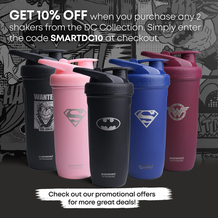 SmartShake Reforce Steel Shaker 900ml DC Supergirl