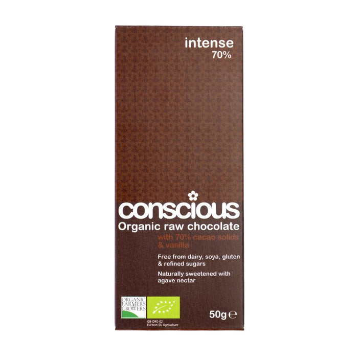 Conscious Organic Raw Chocolate Intense 75% 50 g