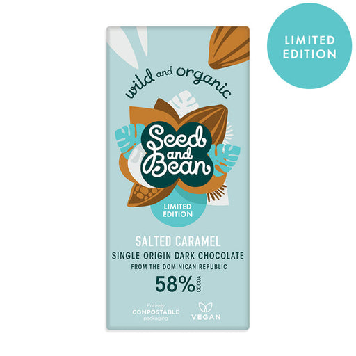 Seed & Bean Organic Sea Salt & Caramel Chocolate Bar 85g