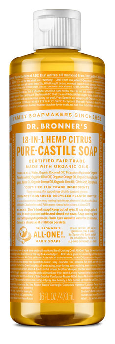 Dr Bronner Citrus Castile Liquid Soap 473ml