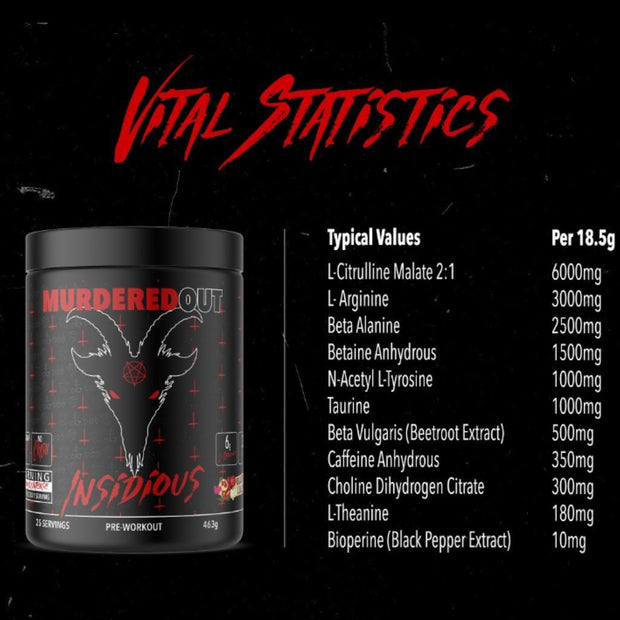 Murdered Out Insidious Pre-Workout 463g