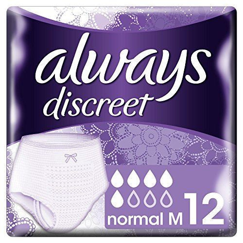 Always Discreet Incontinence Normal Pants Medium 12 Pack