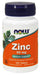 NOW Foods Zinc, 50mg - 100 tabs