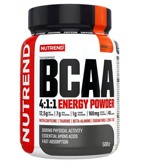 Nutrend BCAA 4:1:1 Energy Powder, Orange - 500g