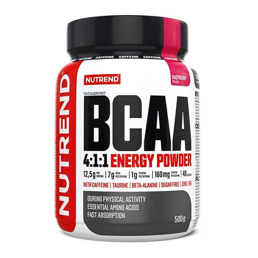 Nutrend BCAA 4:1:1 Energy Powder, Raspberry - 500g