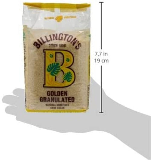 Billington's Golden Granulated Natural Unrefined Cane Sugar 1kg Billington's